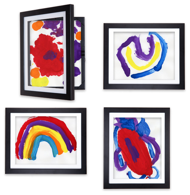 Lil DaVinci® Art Frames: 4-piece set for 8.5x11 artwork, Black