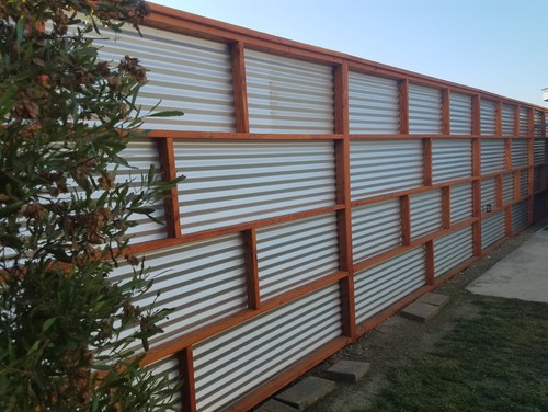 2021 Fence Trends Outdoor Essentials, Corrugated Metal And Wood Fence