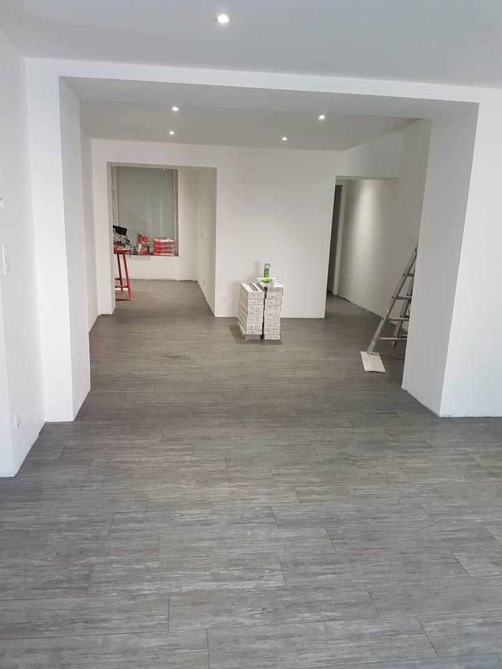L'espace de vie en cours de réalisation