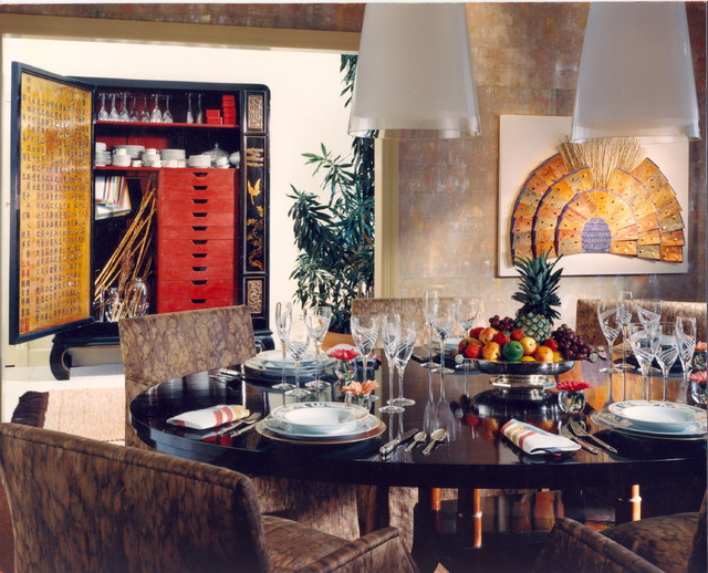 Florida Eclectic Bungalow eclectico-comedor