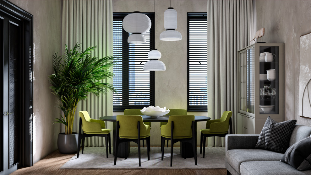 Проект светлой квартиры для семьи врачей.