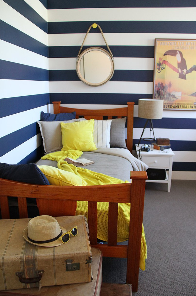 Contemporary bedroom in Sydney.