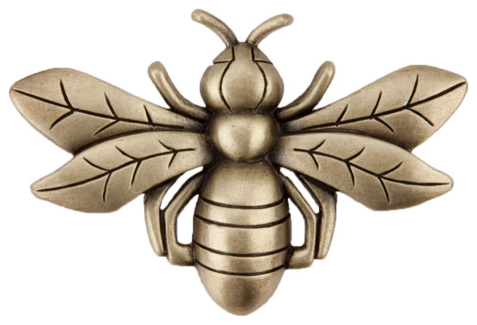 Bee Knob, Antique Brass Farmhouse And Drawer Knobs