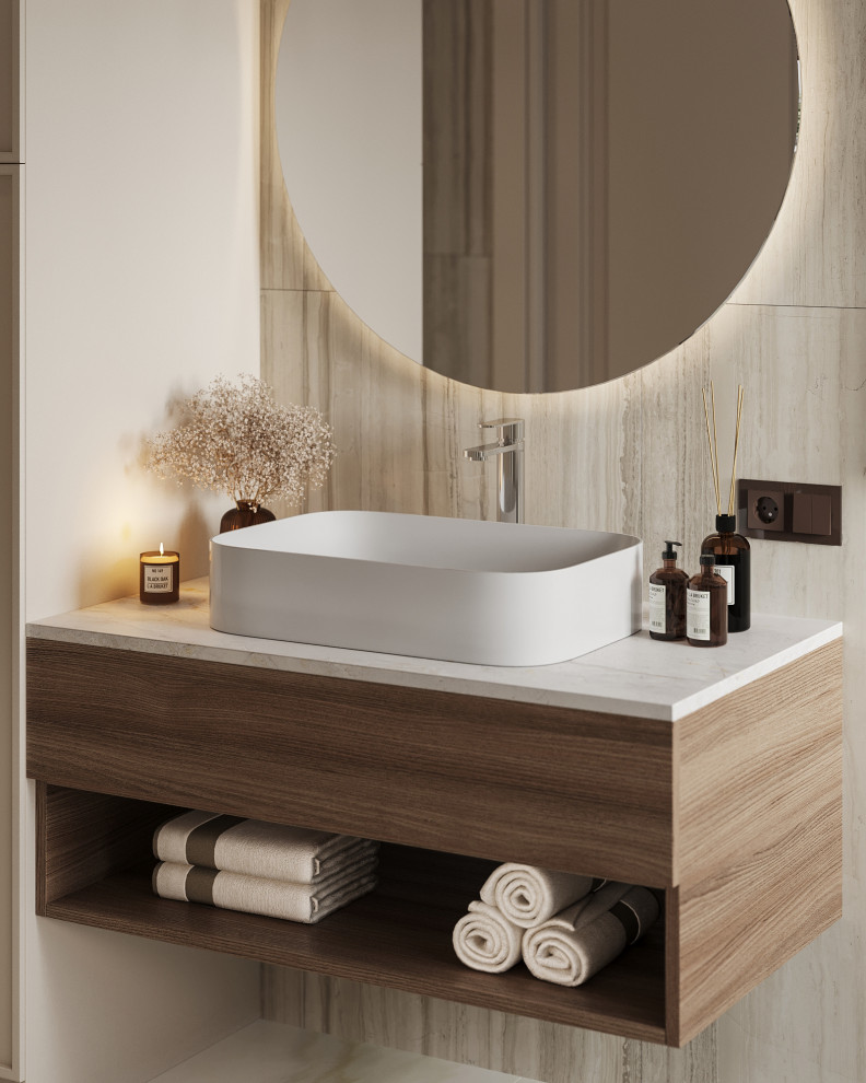 Душевая с окном в частном доме г. Казань