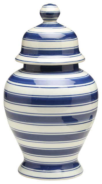 Blue White Ginger Jar Contemporary Decorative Jars And Urns By Orchard Creek Designs Houzz