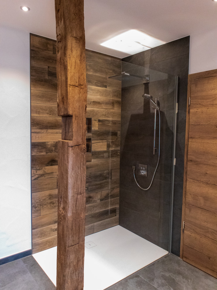 This is an example of a medium sized rustic bathroom in Other.