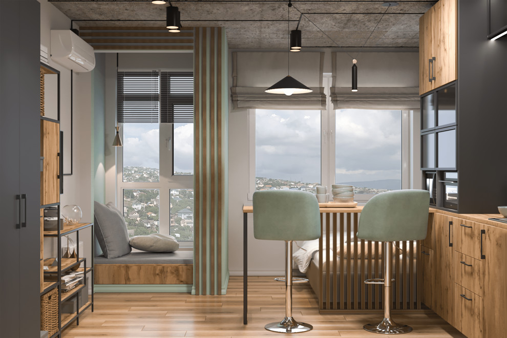 Дизайн-проект студии в стиле минимализм с элементами лофт