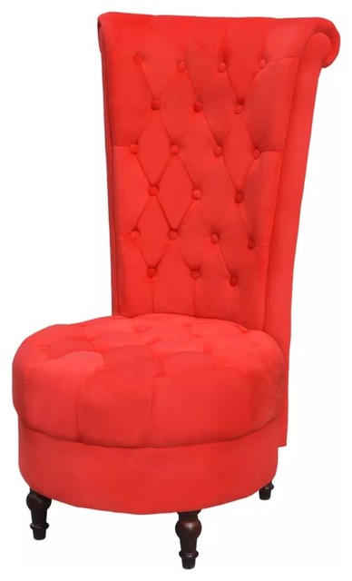 Vidaxl Sofa Lounge Chair High Back Fabric Upholstery Living Room Bedroom Red