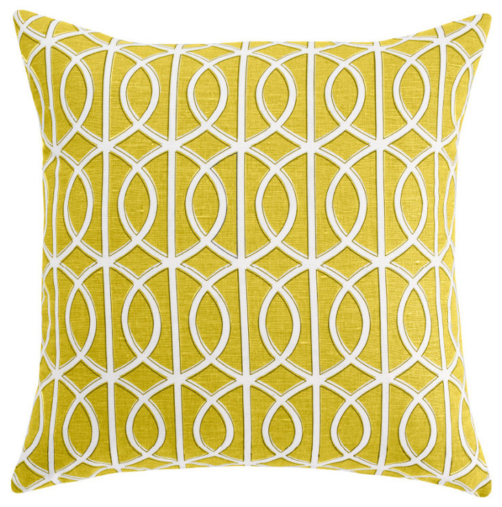 DwellStudio Gate Pillow - Citrine - Outlet Item (Condition: Opened box)