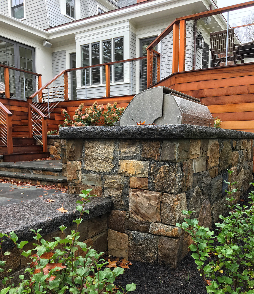 Inspiration for a transitional home design remodel in Boston