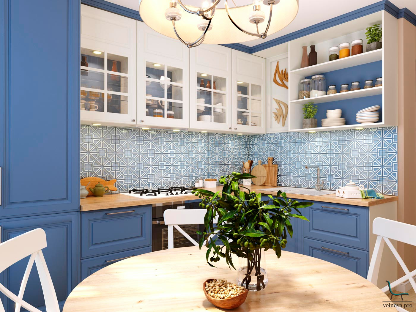 Кухня в морском стиле