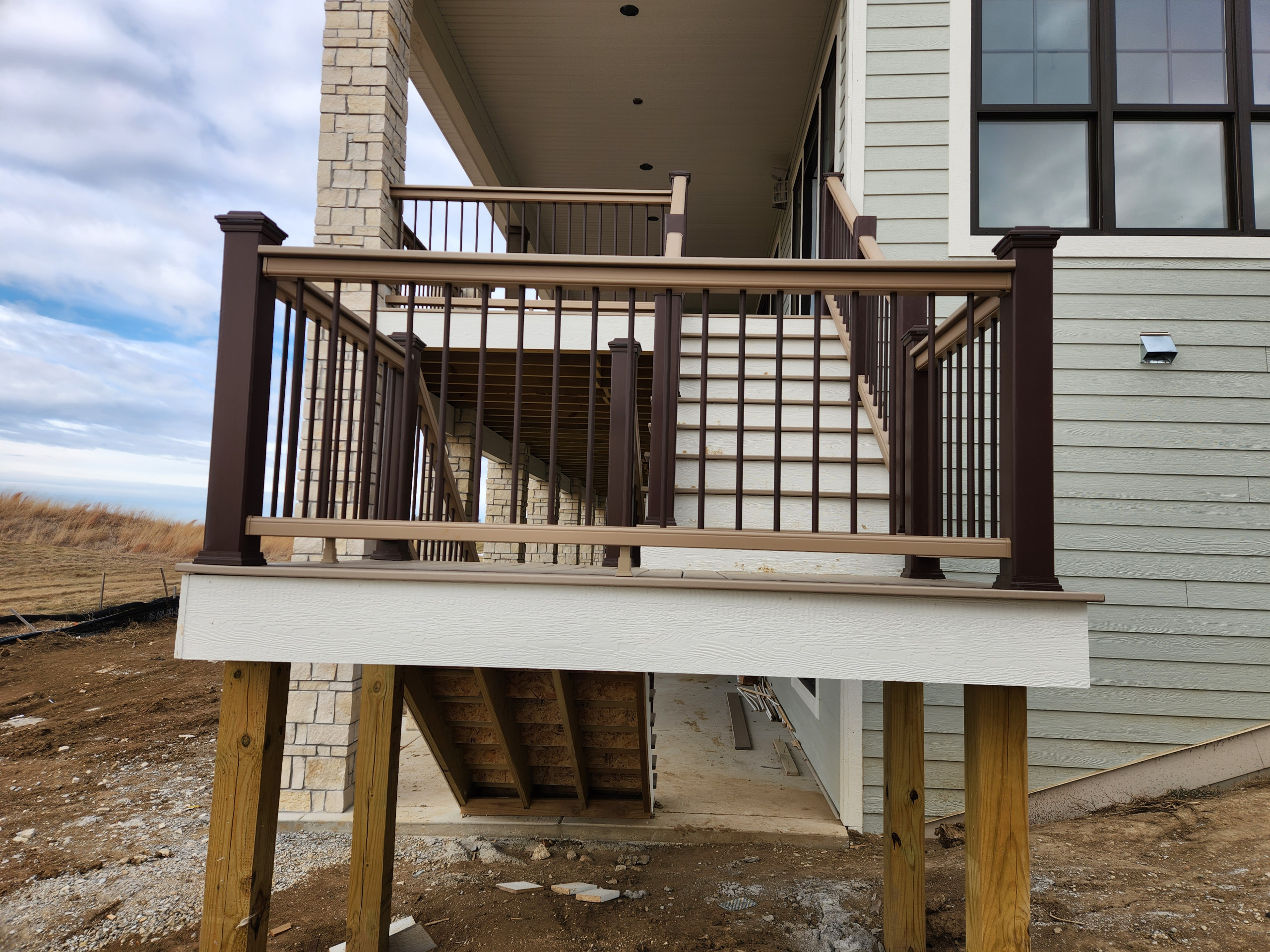 Deck overlooking golf course