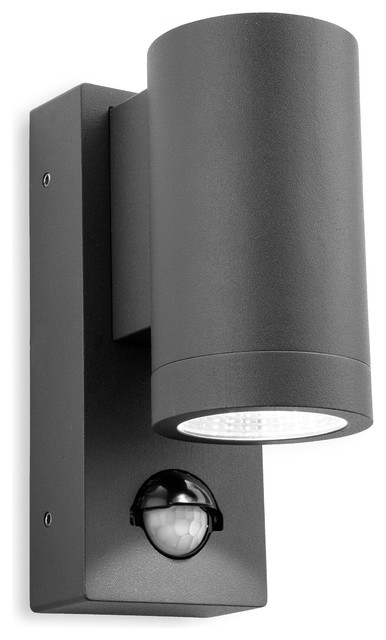 Shelby Single Led Outdoor Wall Light With Pir Contemporary Shelby Single Led Outdoor Wall Light With Pir