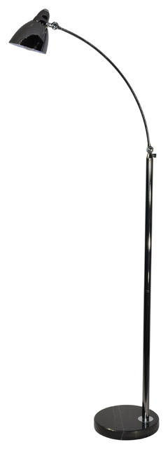 Palma Floor Lamp, Black Chrome