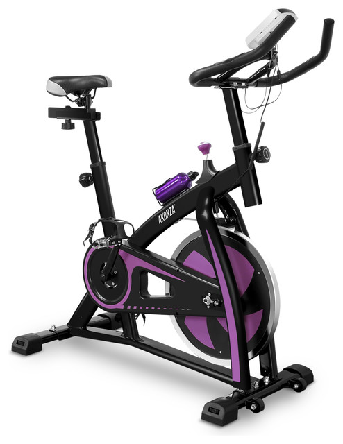 Indoor Stationary Exercise Bicycle, Purple