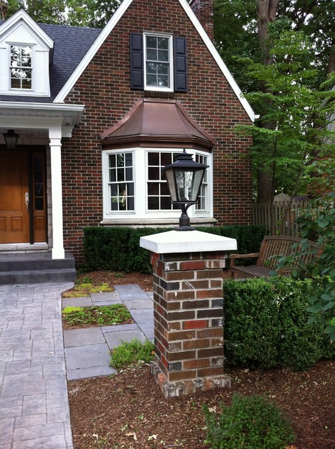 Reclaimed brick pier - Transitional - Landscape - Detroit - by Philip ...