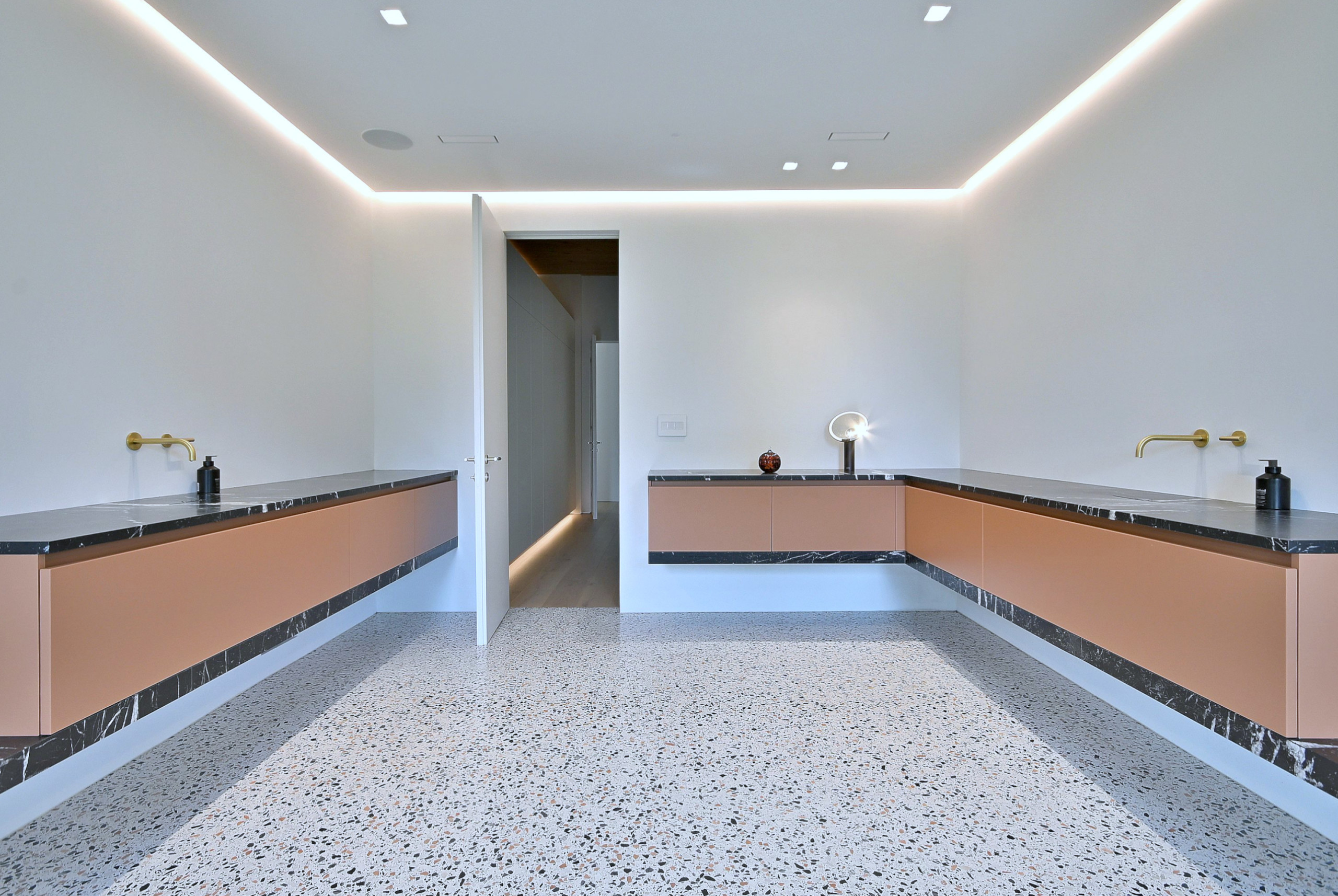 Modern Terrazzo Shower Room with Floating Details