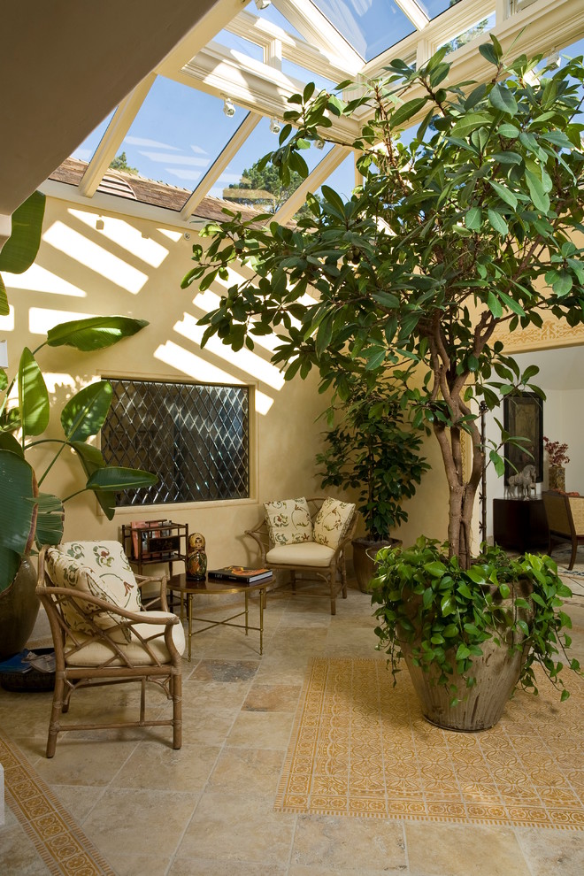 Photo of an eclectic sunroom in San Francisco.