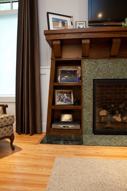 Built Ins Around Fireplace Craftsman Living Room Edmonton