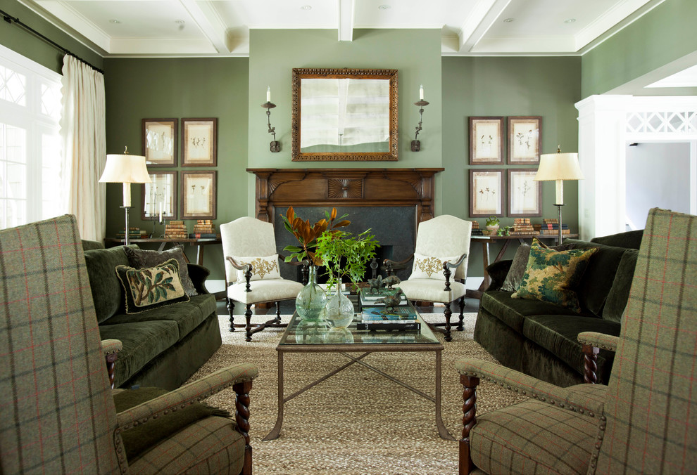 Living room - traditional living room idea in Atlanta