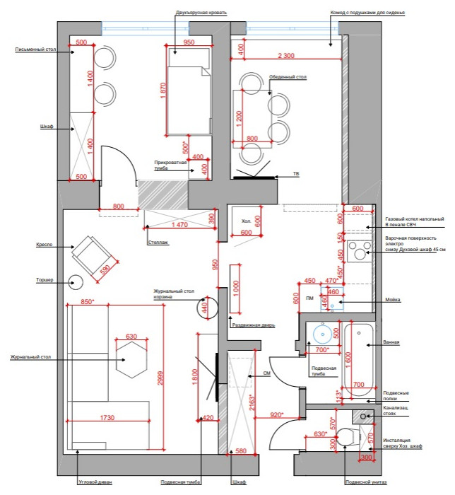 Квартира в минимализме и элементами скандинавского стиля