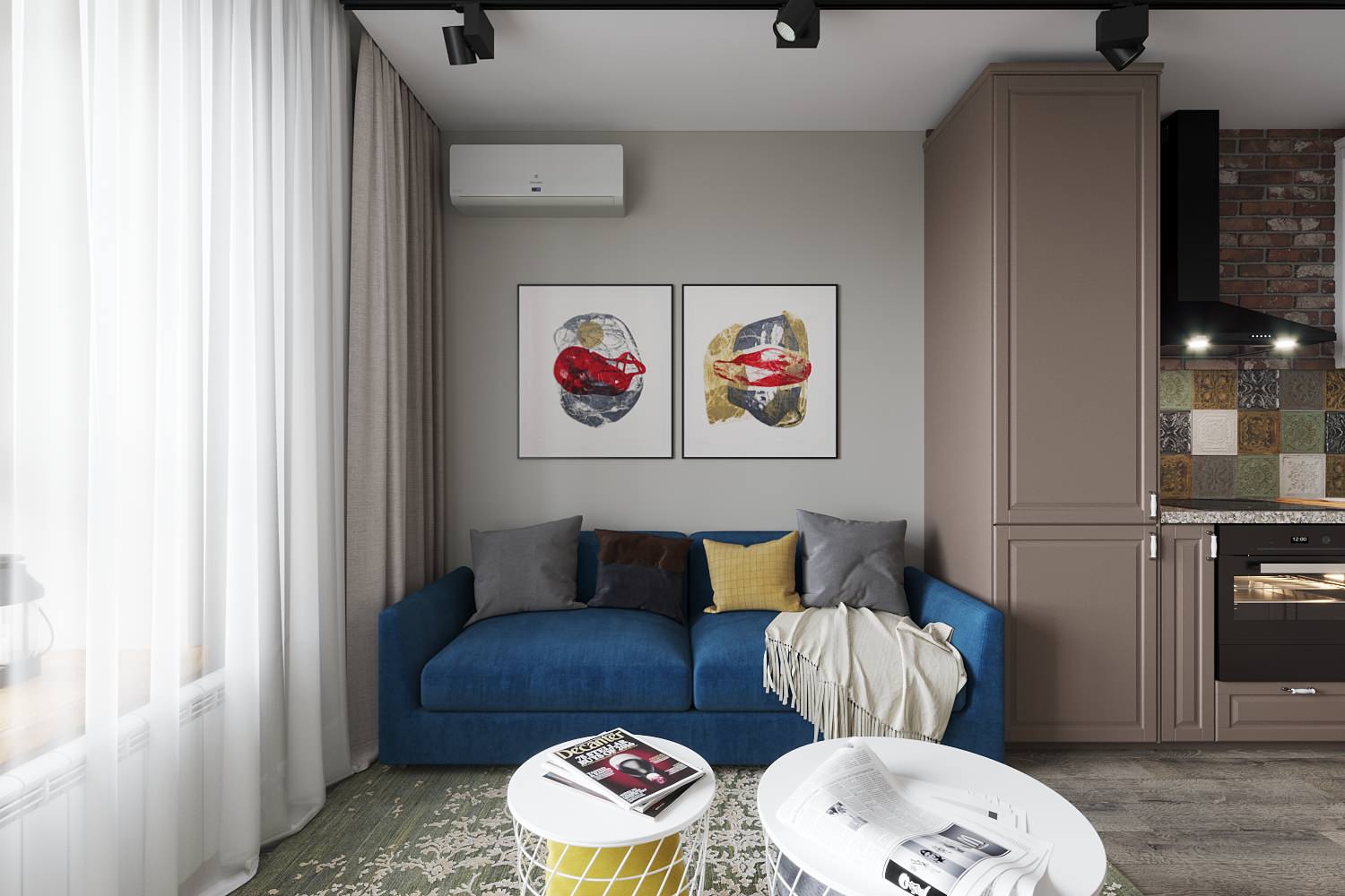 Квартира с элементами лофт и скандинавского стиля