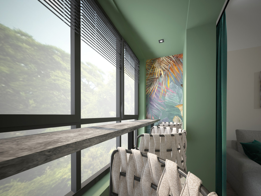 Кухня-гостиная в евродвушке. ЖК "Бунин".