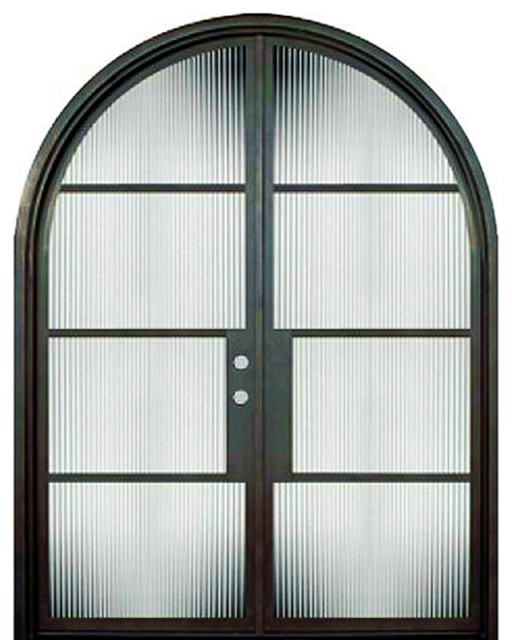 72''x96'' Wrought Iron Entry French Door With Double LOWE Glass