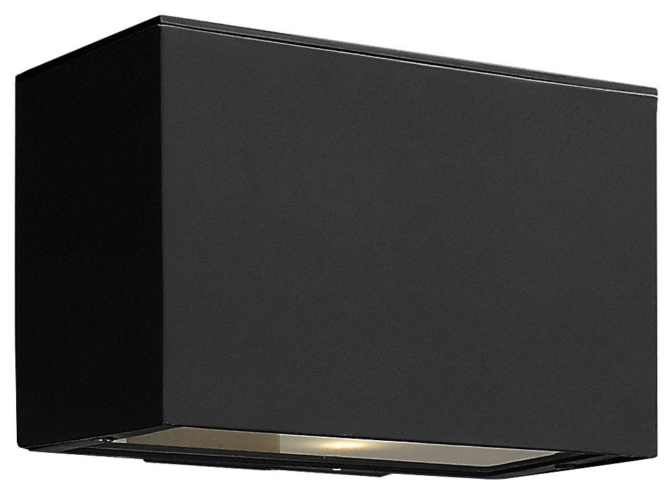 Atlantis Outdoor Wall Light, Satin Black Modern Outdoor Wall Lights