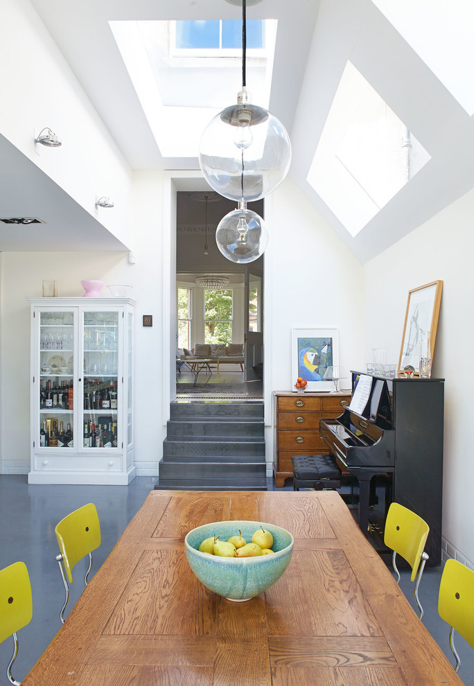 Photo of an eclectic dining room in Dublin.