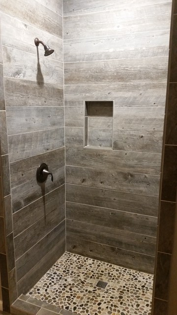 Barnwood Tile  Shower  Rustic  Bathroom 