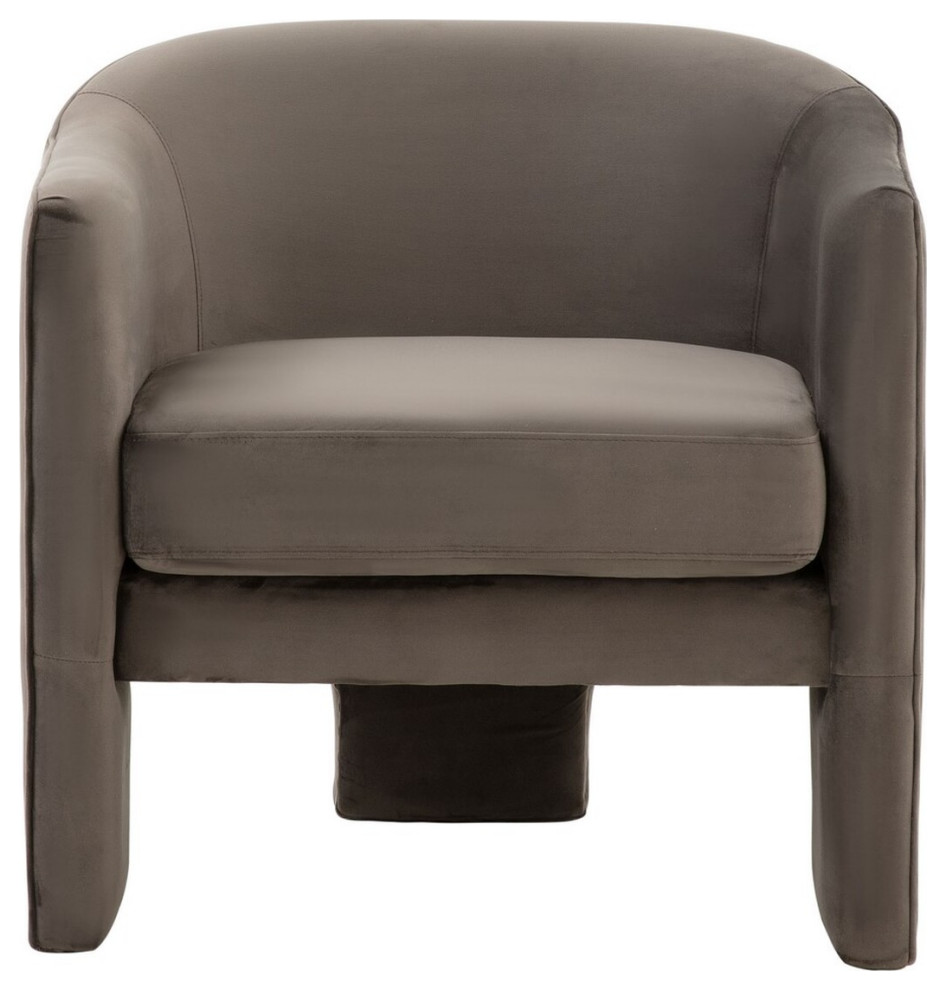 Safavieh Couture Londyn Upholstered Accent Chair, Dark Brown