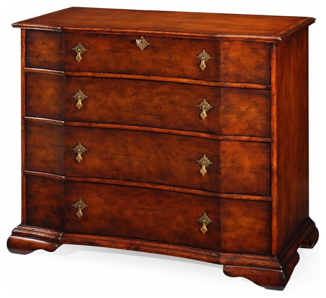 Dutch Queen Anne Style Walnut Chest Traditional Dressers By