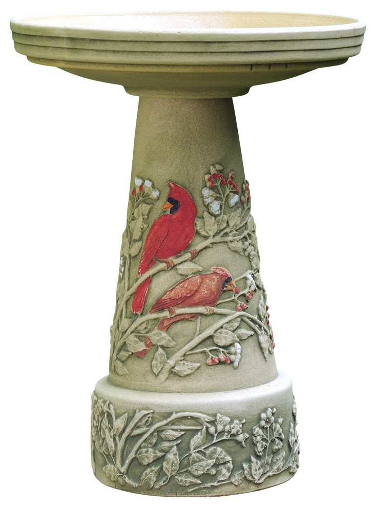 Summer Cardinal Bird Bath Traditional Bird Baths by Birds Choice