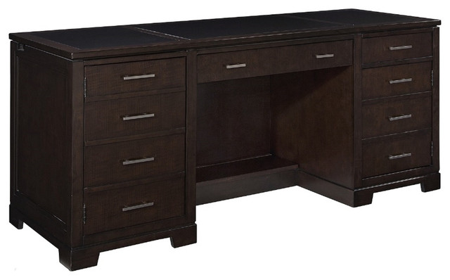Hekman Mocha Executive Credenza Transitional Desks And Hutches