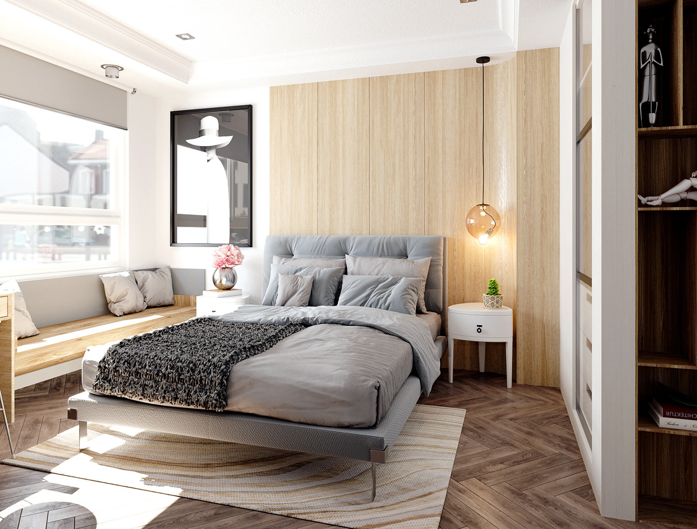 Дизайн-проект спальни 19 м2