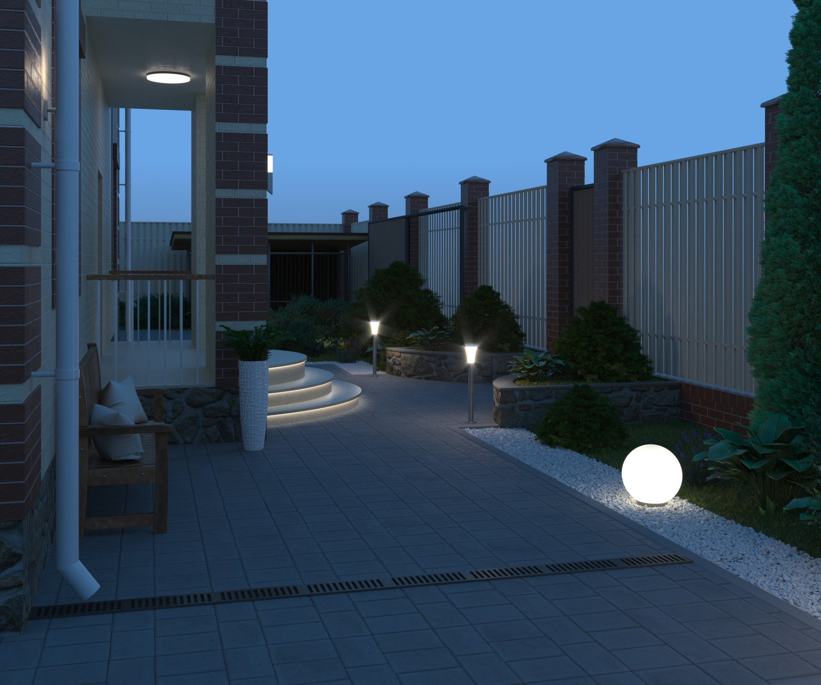 Благоустройство участка загородного дома