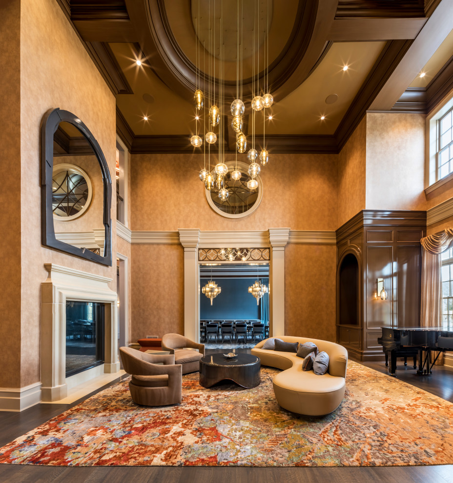 Inspiration for an expansive traditional living room in Tampa.