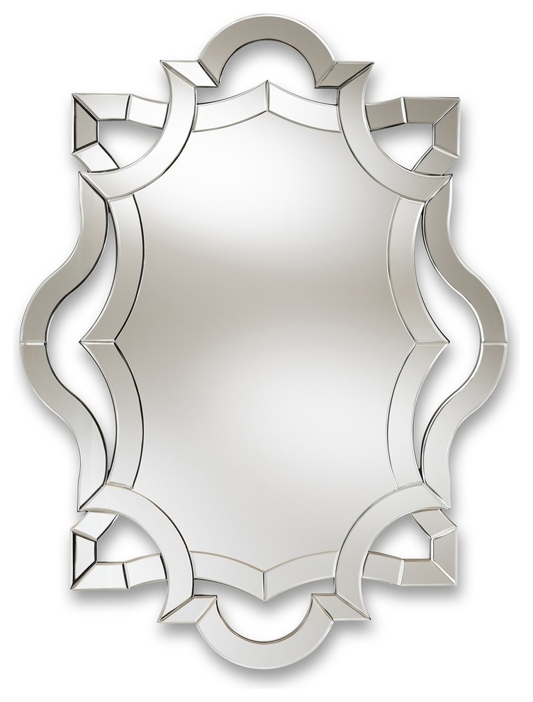 Baxton Studio Colina Modern and Contemporary Silver Accent Wall Mirror