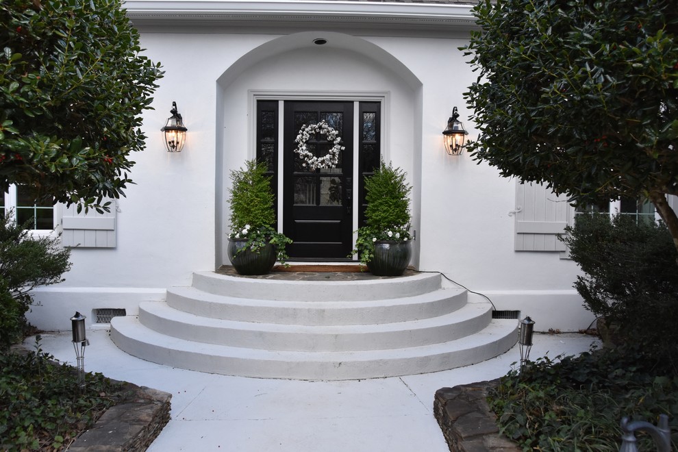 Inspiration for a transitional exterior home remodel in Charlotte