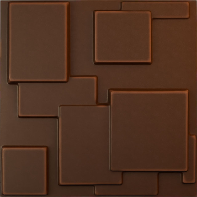 Gomez EnduraWall Decorative 3D Wall Panel, 19.625"Wx19.625"H, Aged Metallic Rust