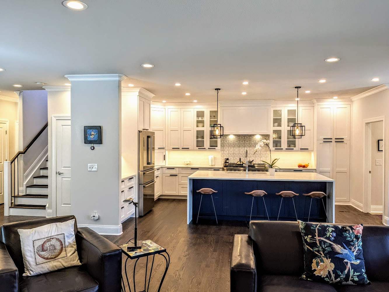 Hill Top Kitchen, Living Room, Stair Remodel