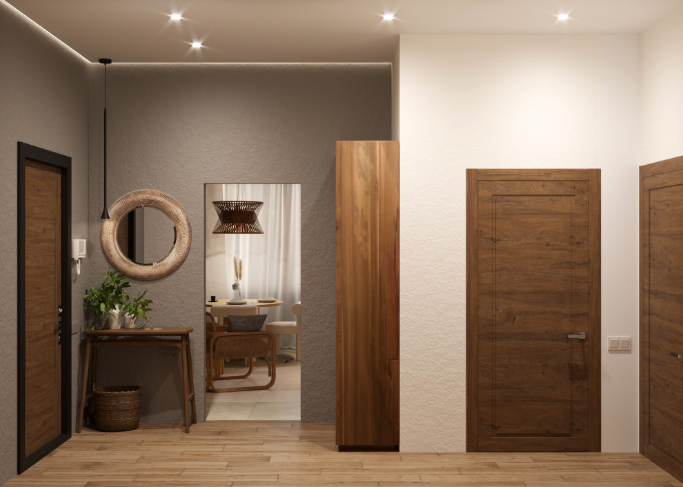 Проект квартиры в Москве, стиль ваби-саби