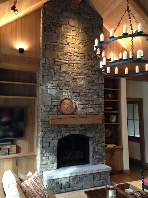 Stone Fireplaces rustikal-wohnbereich