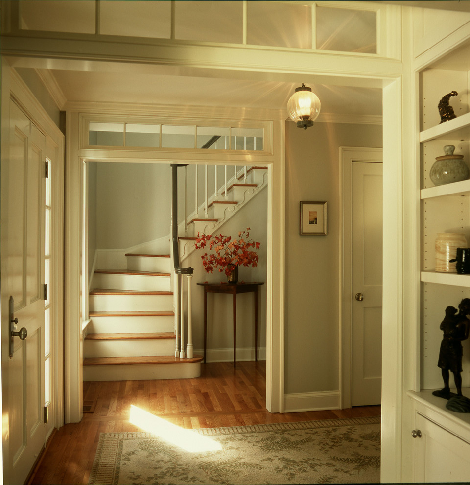 Entry Foyer With Transoms Over Openings Traditional
