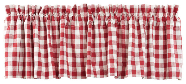 Buffalo Red Check Valance Farmhouse Valances By Ergode