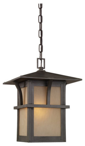 Sea Gull Lighting 60880 Craftsman / Mission Single Light Outdoor Pendant from th