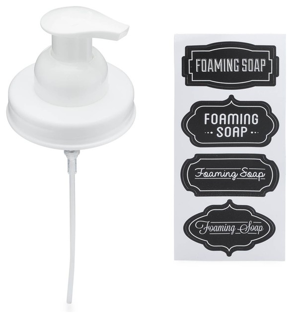 Jarmazing Products Mason Jar Foaming Soap Dispenser Lids White
