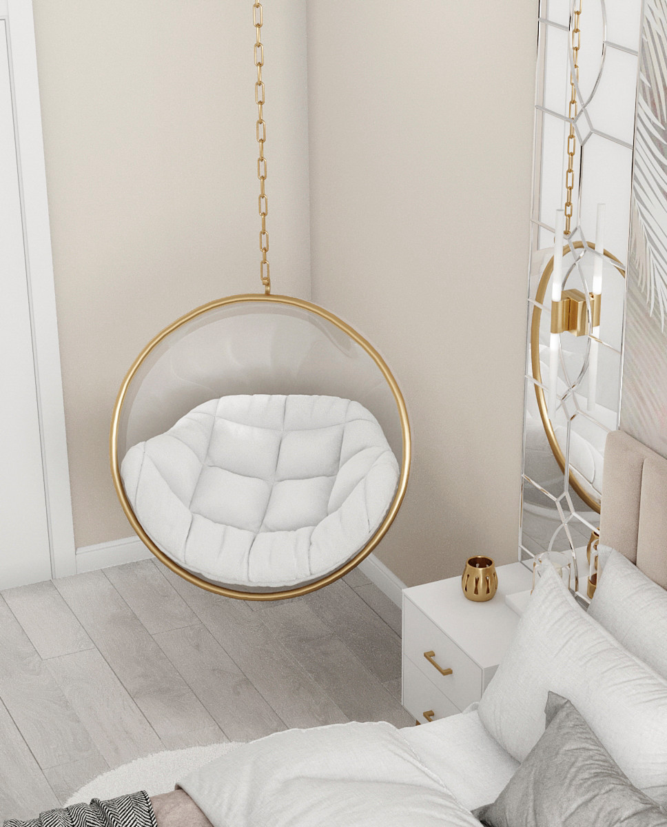 Квартира с гостиной с элементами ар-деко в современной интерпретации