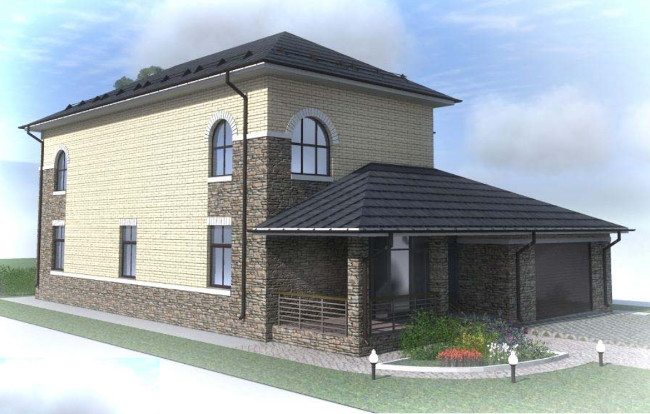 Двухэтажный кирпичный дом в п. Близкий